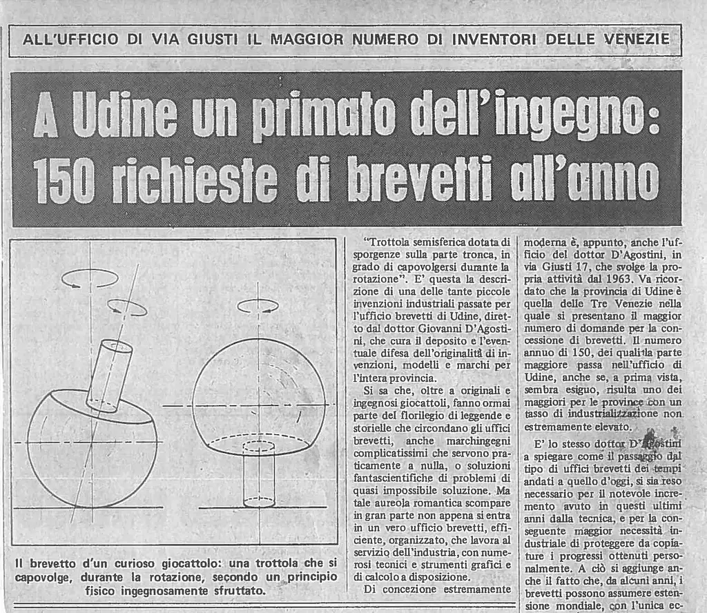 D'Agostini Organizzazione, Ufficio Brevetti e Marchi a Udine, Pordenone, trento, Belluno